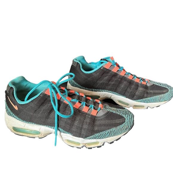 Nike Air Max 95 Premium Tape Zebra Sneakers Beaters Project Shoes Men’s SZ 9.5 - Picture 2 of 6